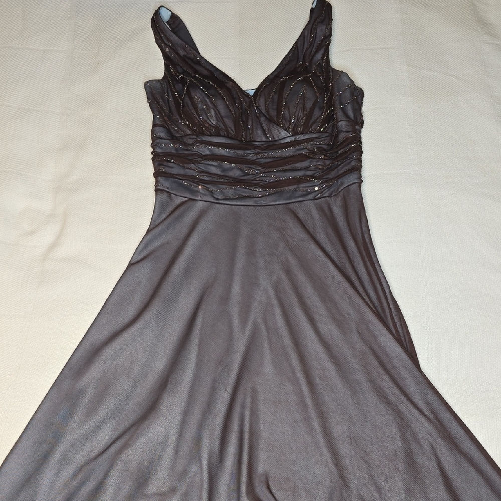 JS Boutique Brown And Teal Dress